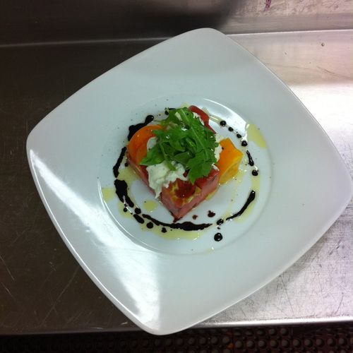 Heirloom Tomato Salad with Goat Cheese Ricotta and