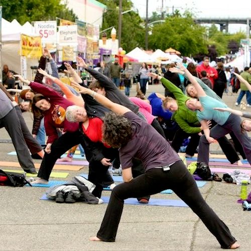 Yoga For the Solstice at the Fremont Fair