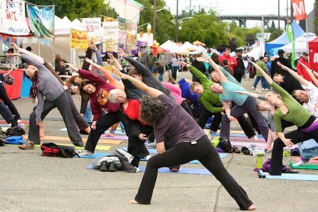 Yoga For the Solstice at the Fremont Fair