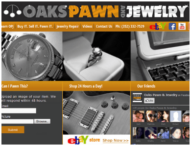 Oaks Pawn & Jewelry, Business Website Design