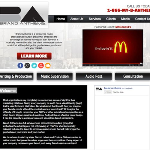 Custom Website Design for Brand Anthems - by Media