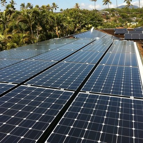 Solar Panels on a roof in Hawaii