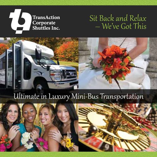 brochure cover for TransAction Shuttles