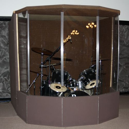 Custom designed drum cage for a church.