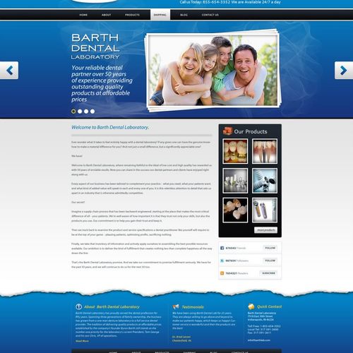 Barthlab.com website design
