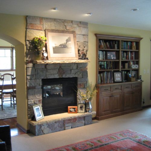 Full home remodel with new fireplace and custom bo