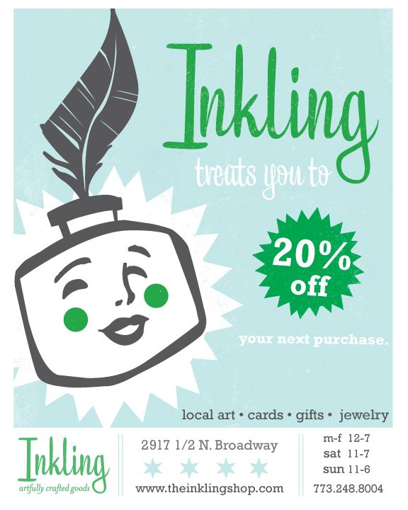 Marketing material designed for local shop.