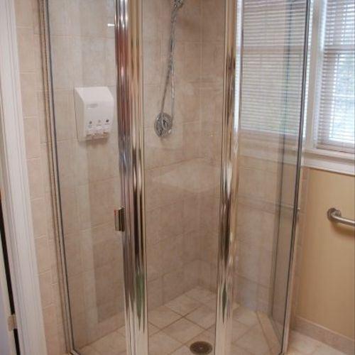 Private showers with all amenities 
Fitness Togeth