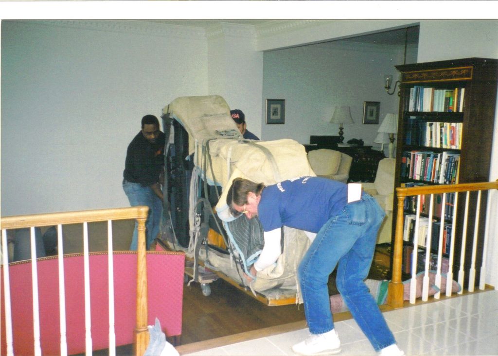 The piano is safely in the home.