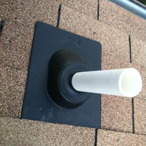 boot flashing for vent piping