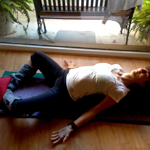 Restorative yoga is so relaxing and healing