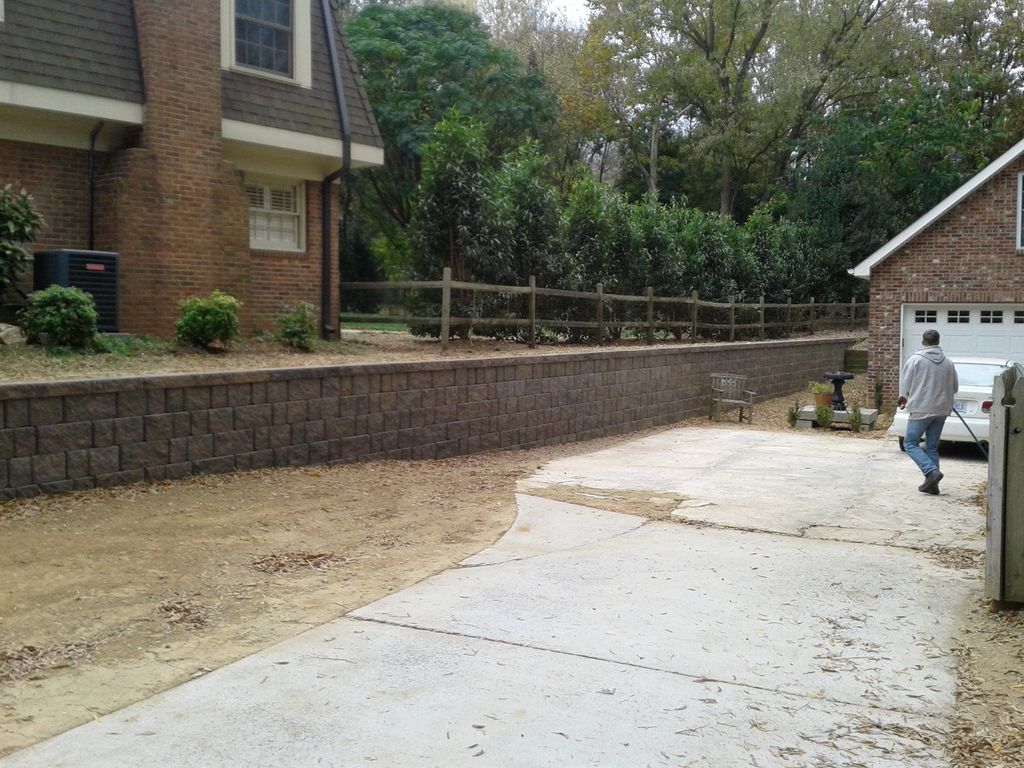 retaining wall replacement... after