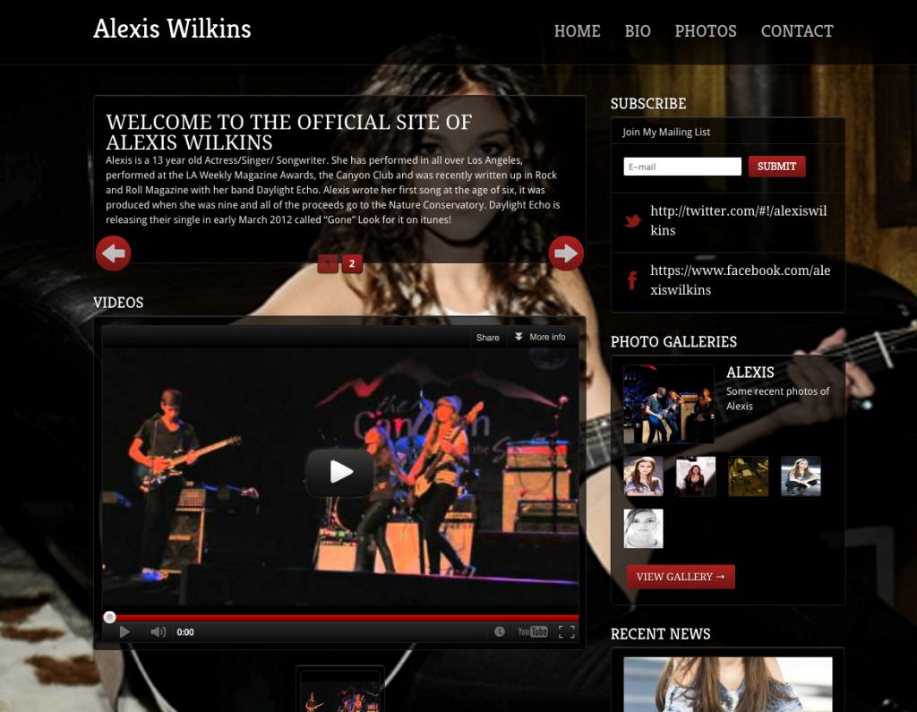 WEBSITES FOR TALENT - Custom Websites for the pric