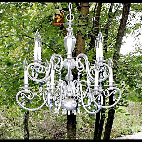 Chandelier can be hung anywhere on the property!