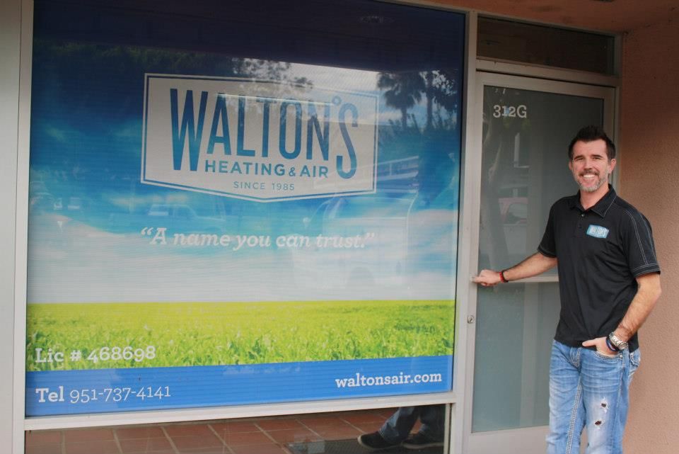 The owner, Todd Longbrake, at the Walton's Heating