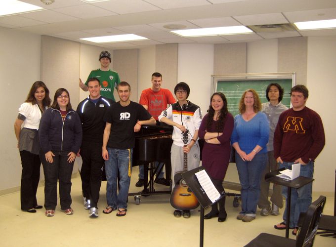 My class piano students at the U of M, 2010