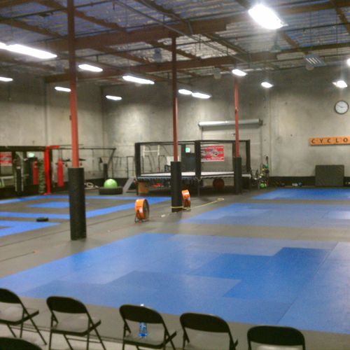We have over 9000 sq. ft. of training floors...
