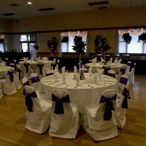 Purple wedding at Cherry Hill Ballroom, College Pa