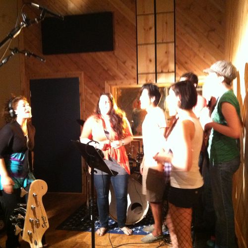 Group vocals at Secret World Studios