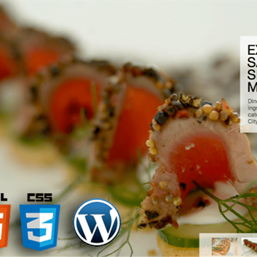 Wordpress website design for a catering company in