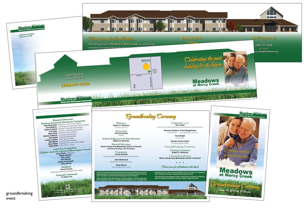 Invitation for event, Meadows Mennonite Retirement