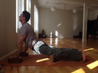 Therapeutic Yoga Private - Student in Upward Facin
