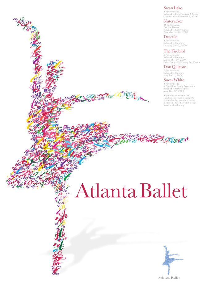Design poster for the Atlanta Ballet fictitious pr
