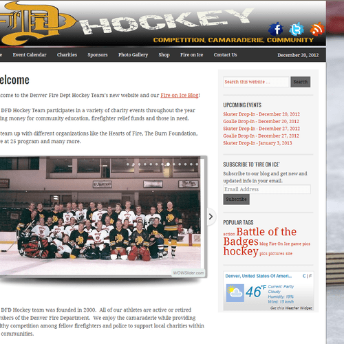 WordPress 3.5 site @ www.dfdhockey.com