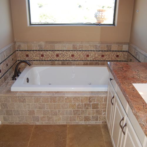 Master bathroom remodel. New tile, tub and everyth