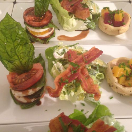 Salad Trio: Caprese Salad, Wedge Salad, Artichoke 