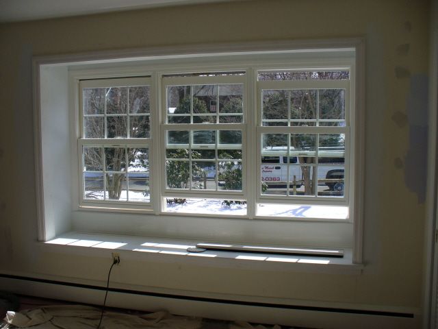 Inside window seat with storage.