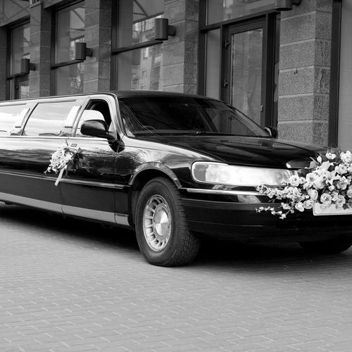 Wedding Limo. flowers on request and extra charge.
