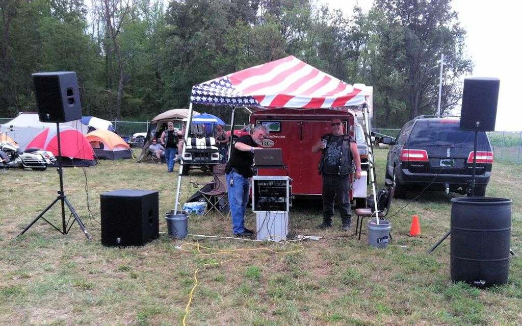 Setting up outdoor event at Wetzelland OH for U.S.