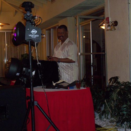 DJing a Christmas party for the Military BX