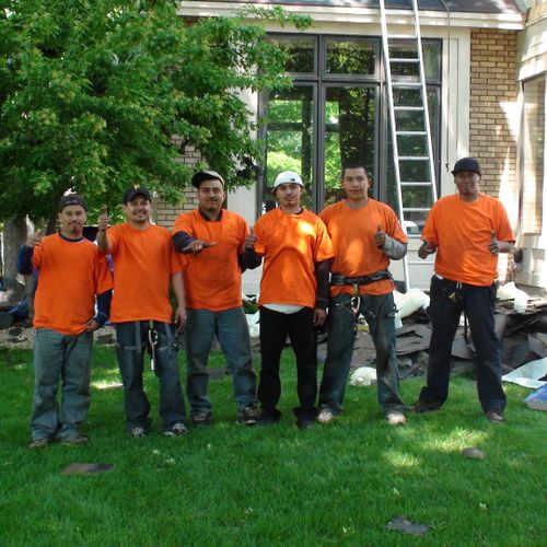 My very hard working roofing crew....Love them!