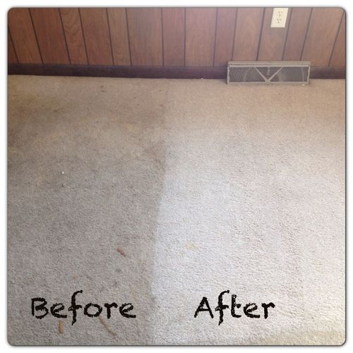 Residential carpet cleaning.