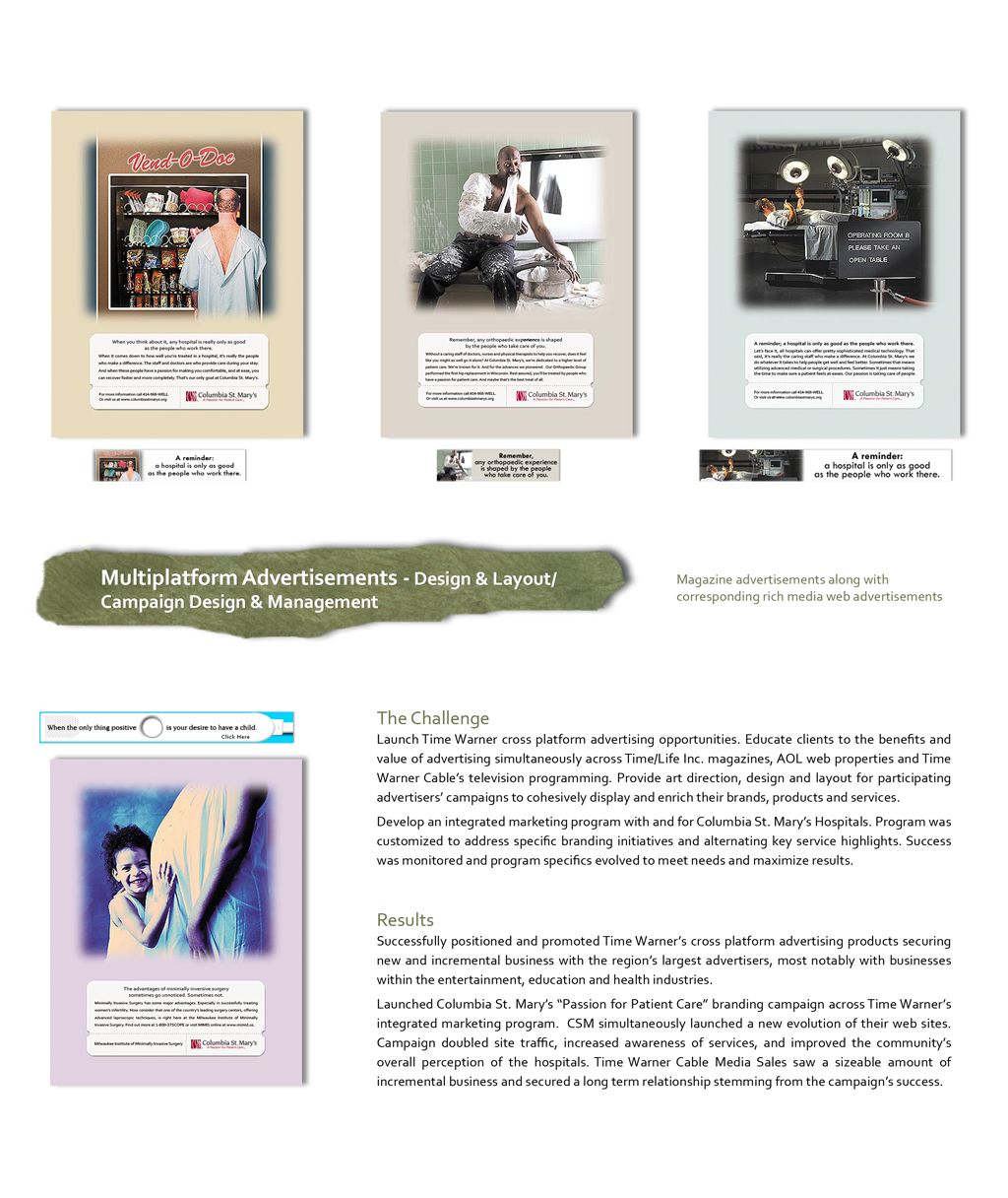 Multiplatform Adverstisements
Time / Life
Time War