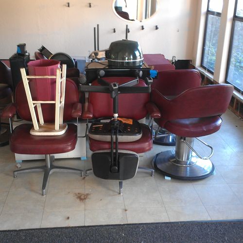 Before: water damage to hair studio