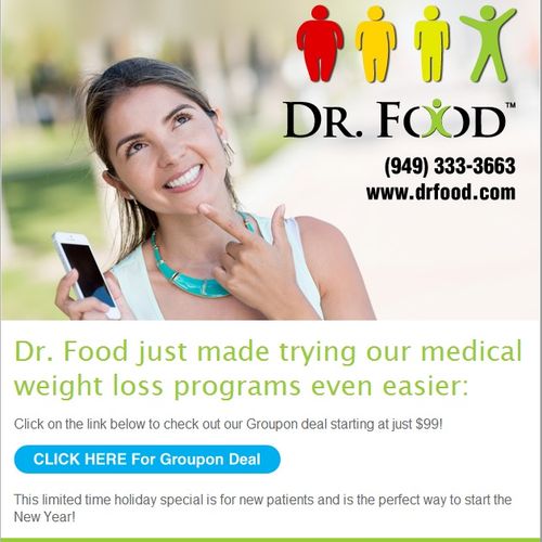 Copywriting for Email Blast: Dr. Food Medical Weig