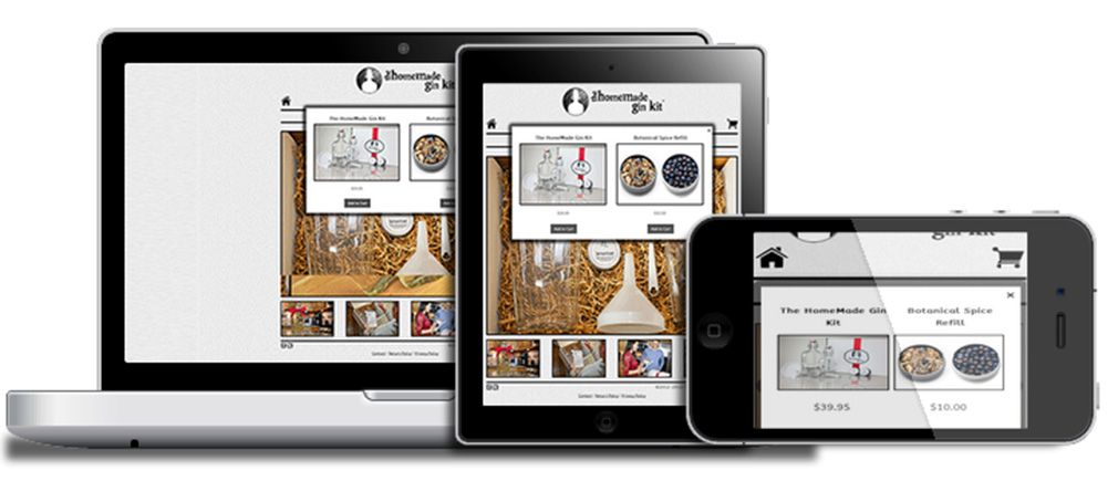 Fully responsive ecommerce site (homemadegin.com),