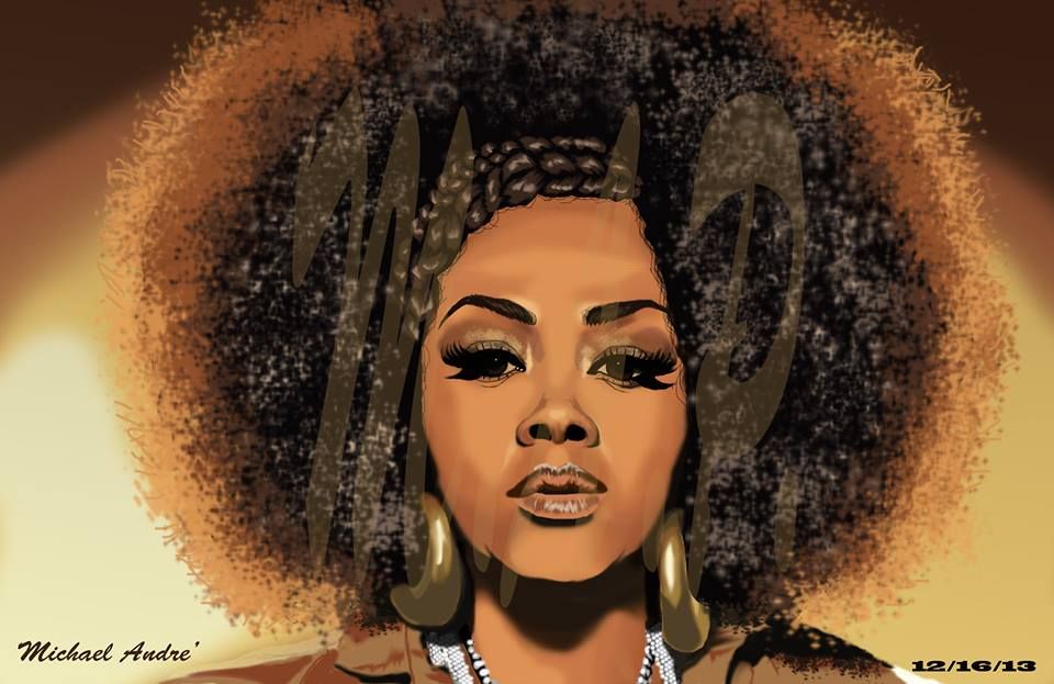 Singer Jill Scott, example of my portraits and dig