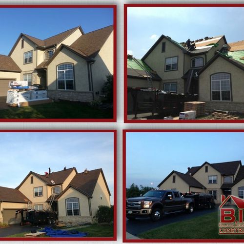 The roofing process can be done in a day!
