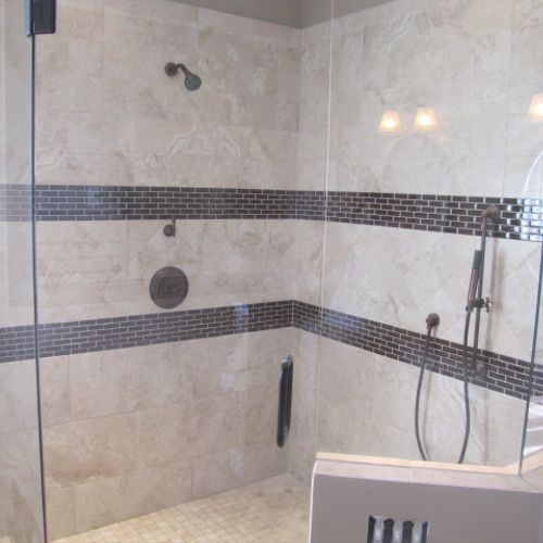 Huge Tile shower with all the bells and whistles o