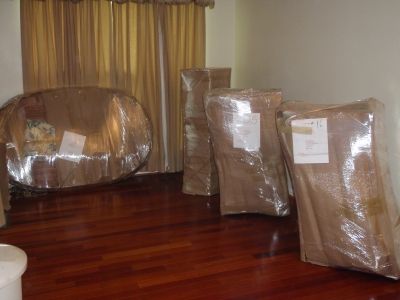 Items labeled for easy distribution at off-load si