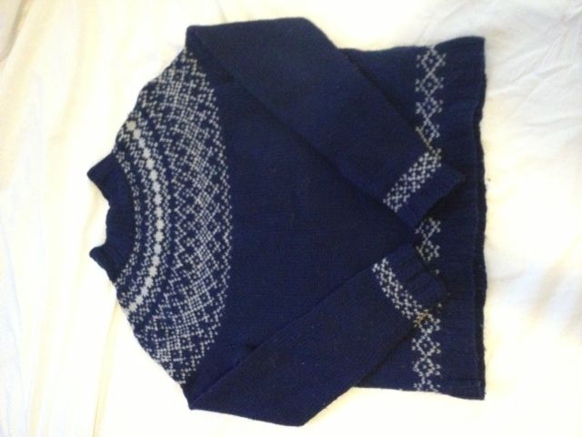 Fair Isle sweater--designed and knit by Jen