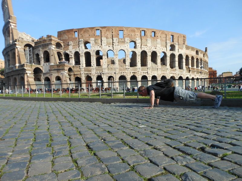 Rome, Italy.... Still working out even on my vacat
