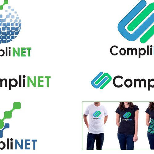 Logo options for CompliNET; trademarked.