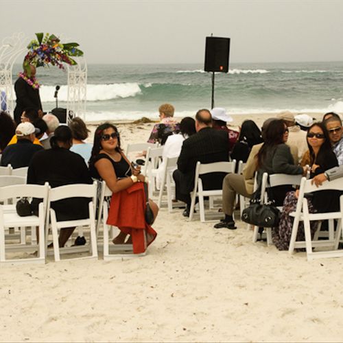 A ceremony we did at Monterey Beach