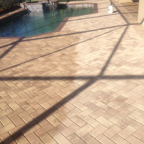 Paver Deck with & without Sealer