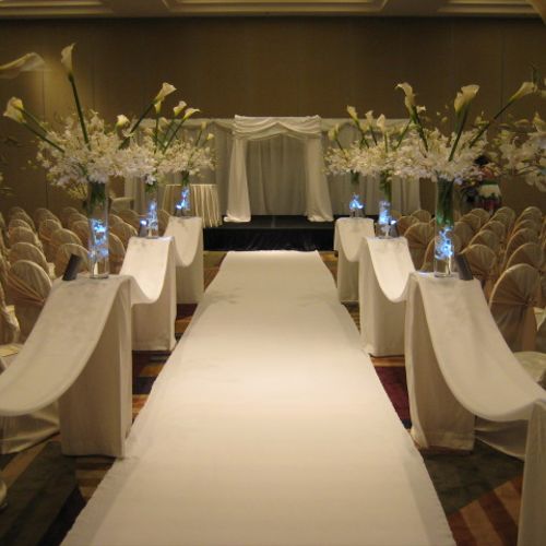 A hotel wedding that we completly setup using the 